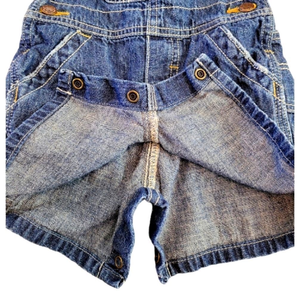 EC OSHKOSH B'GOSH 100% COTTON DENIM OVERALLS W/POCKETS SZ.9 MONTHS - Picture 5 of 6